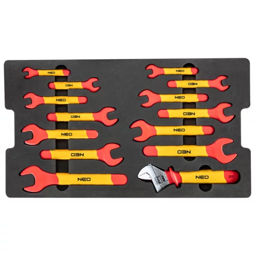 Neo Tools Villanyszerelő szerszámkészlet kofferben, 52db, 1000V, szigetelt