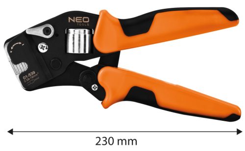 Neo Tools Krimpelő-, érvéghüvelyfogó, önbeálló, CRV 230mm, 0.08 -16mm2, AWG 26-5