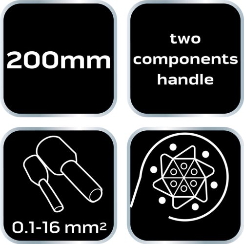 Neo Tools Krimpelő-, érvéghüvelyfogó, hatszög pofa, 0.1 -1 6MM2