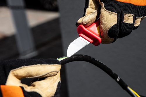 Neo Tools Kábelvágó kés 1000V, 190MM, szigetelt, egyenes penge