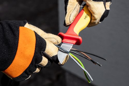 Neo Tools Kábelvágó kés 1000V, 190MM, szigetelt, egyenes penge