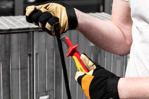 Neo Tools Kábelvágó kés 1000V, 180MM, szigetelt, kampós penge