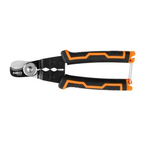  Neo Tools Kábelvávó fogó vezeték csupaszítóval 180mm, réz és alu kábelekhez 0.75-2.5mm2-ig
