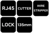 Neo Tools Kábelcsupaszító fogó RJ45 csatlakozókhoz, 135mm