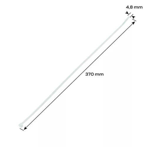 Neo Tools Kábelkötegelő, gyorskötöző, 4,8mm x 370mm, fehér, 75db/cs