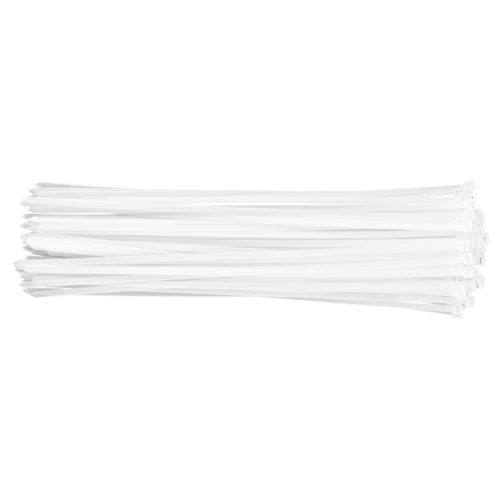 Neo Tools Kábelkötegelő, gyorskötöző, 7,6mm x 500mm, fehér, 75db/cs
