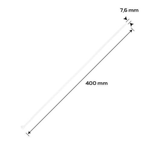 Neo Tools Kábelkötegelő, gyorskötöző, EXTREME, UV álló, fehér, 7,6x400mm, 50db/cs