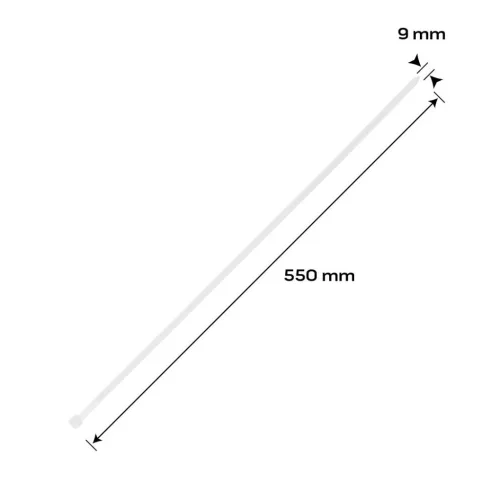 Neo Tools Kábelkötegelő, gyorskötöző, EXTREME, UV álló, fehér, 9,0x550mm, 50db/cs