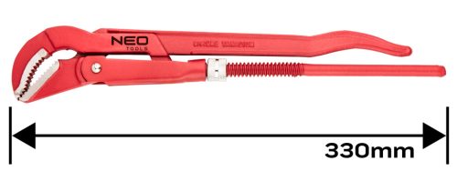 Neo Tools Csőfogó 45fok, 1", CrV Line, 330mm
