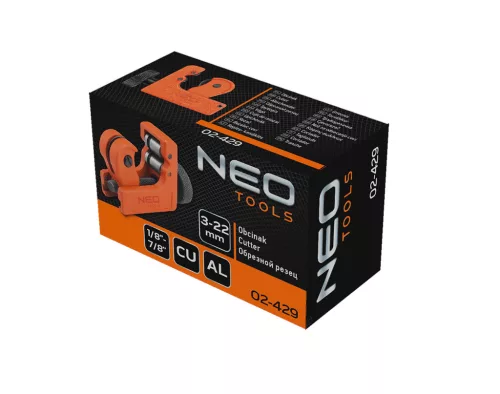 Neo Tools Csővágó mini, 1/8-7/8" (3-22mm), réz, alumínium