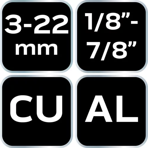 Neo Tools Csővágó mini, 1/8-7/8" (3-22mm), réz, alumínium