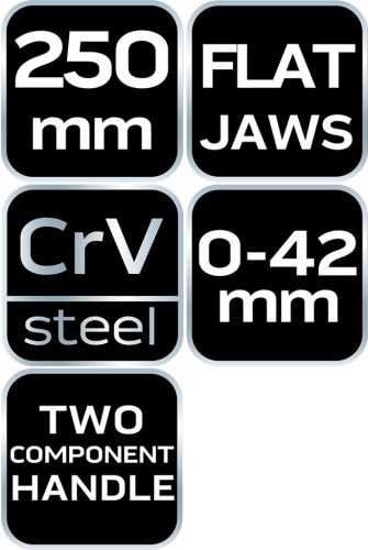 Neo Tools Vízpumpafogó, párhuzamos pofákkal szerelvényezéshez, 250mm