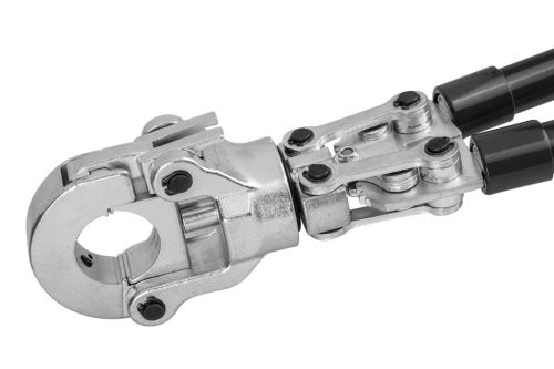 Neo Tools Csőcsatlakozó prés készlet PEX csatlakozókhoz, cserélhető fejekkel, csőkalibráló szerszámmal