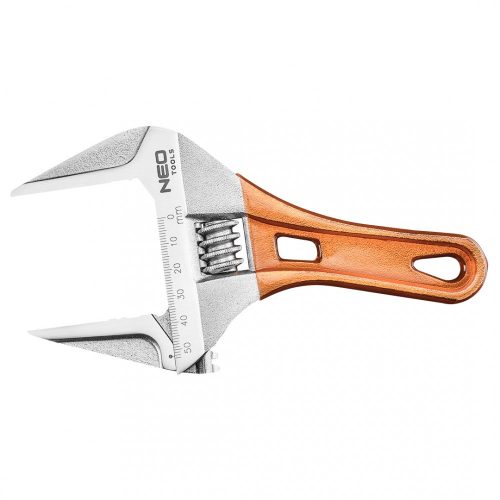 Neo Tools Állítható villáskulcs, csavarkulcs rövid, 185mm, 0-53mm