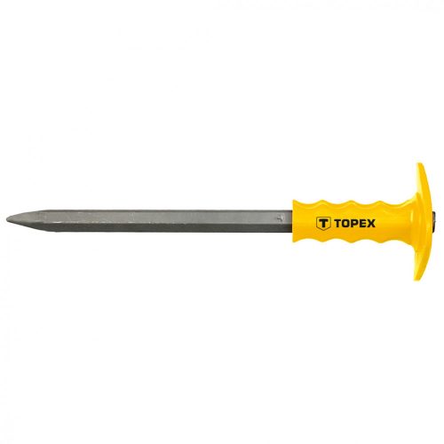 Topex falvéső hegyes 400x19mm kézvédővel