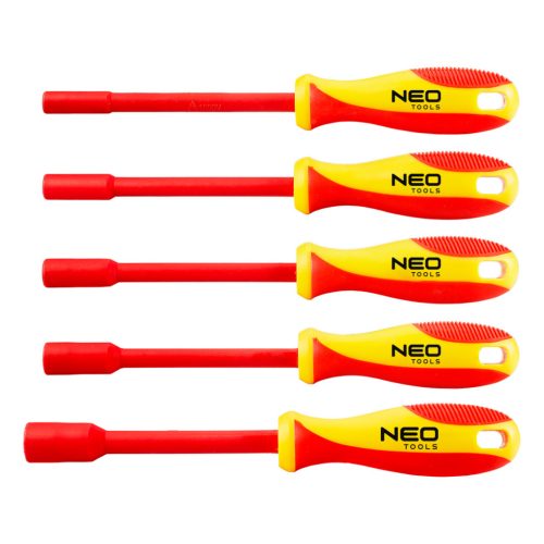 Neo Tools Szigetelt csavarhúzó készlet, hatlapú fejjel, 5db-os