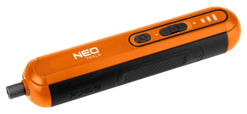Neo Tools Akkus csavarhúzó készlet, 4V, Li-Ion akku, USB-C töltő, 20bit, tokban