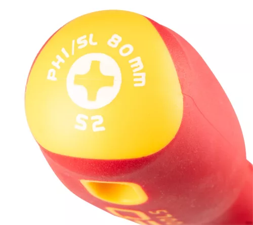 Neo Tools Csavarhúzó SL/PH1 80mm, 1000V, szigetelt