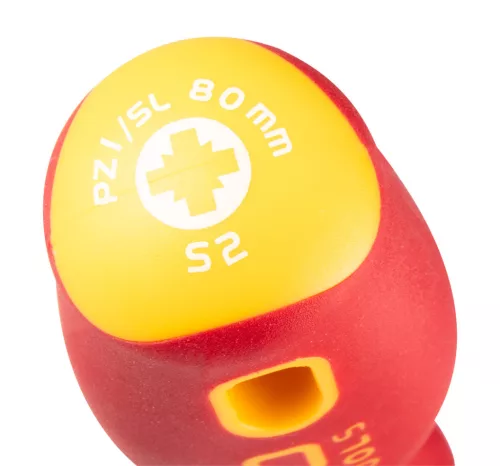 Neo Tools Csavarhúzó SL/PZ1 80mm, 1000V, szigetelt