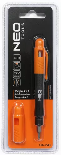 Neo Tools Mini csavarhúzó 4az 1ben, SL3, SL4, PH0, PH1