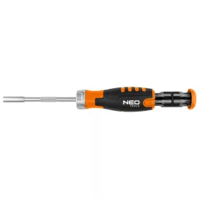   Neo Tools Racsnis csavarhúzó 12 bit, kétkomponensű nyél, mágneses befogószár
