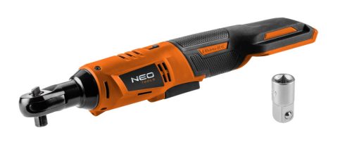 Neo Tools Akkus racsnis kulcs alapgép, 3/8"-os és 1/2-os adapterrel Energy+ (18V) (akku és töltő nélkül)