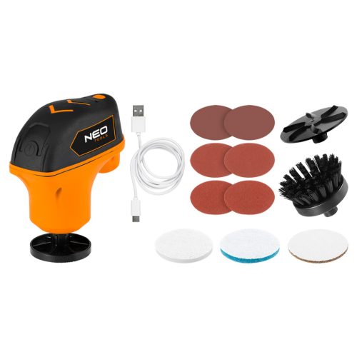 Neo Tools Mini multifunkciós készülék, polírozó 4V, Li-Ion, USB-C