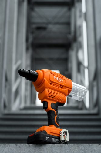 Neo Tools Akkus popszegecshúzó alapgép, 2,4-6-4mm 12000 N Energy+ (18V) (akku és töltő nélkül)