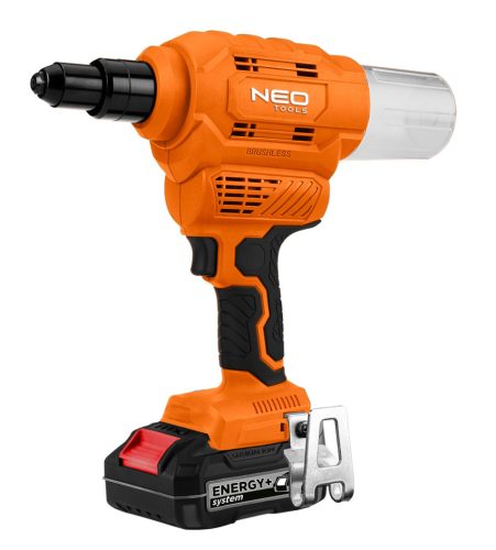 Neo Tools Akkus popszegecshúzó alapgép, 2,4-6-4mm 12000 N Energy+ (18V) (akku és töltő nélkül)