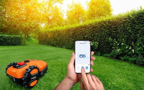 Neo Tools Akkus robotfűnyíró alapgép, IOS és Android vezérlési lehetőség, Energy+ (18V) (akku és töltő nélkül)