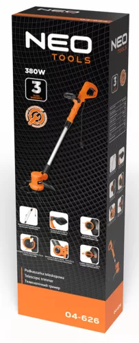 Neo Tools Elektromos fűszegélynyíró 380W, teleszkópos nyél