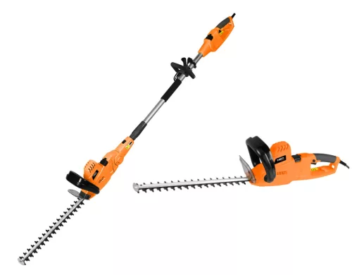 Neo Tools Magassági láncfűrész és sövényvágó 2 az 1-ben, 750W/250mm / 550W/460mm, teleszkópos szár max: 267cm