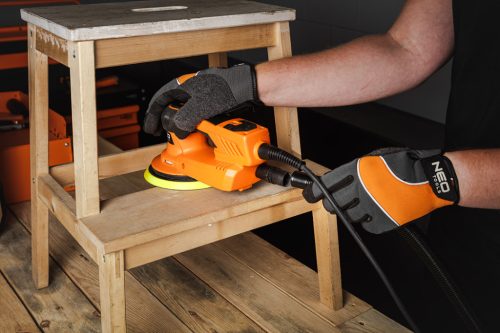 Neo Tools Excentercsiszoló szénkefementes motor, fordulatszám szabályozás  150mm 350W