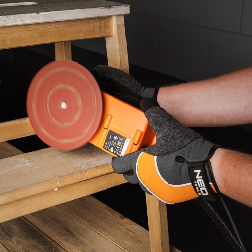 Neo Tools Excentercsiszoló szénkefementes motor, fordulatszám szabályozás  150mm 350W