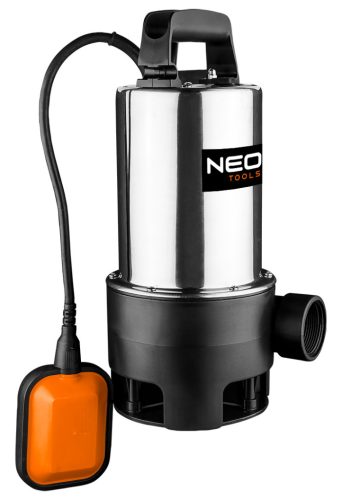 Neo Tools Szennyvízszivattyú, INOX ház, 1100W, 18000L/óra