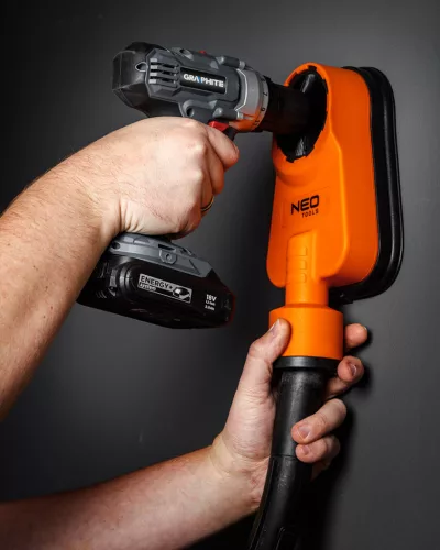 Neo Tools Porelszívó adapter fúráshoz, 70mm-ig, univerzális porszívócsatlakozóval