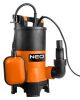 Neo Tools Szennyvízszivattyú, műanyag házas, 400W, 8000L/óra