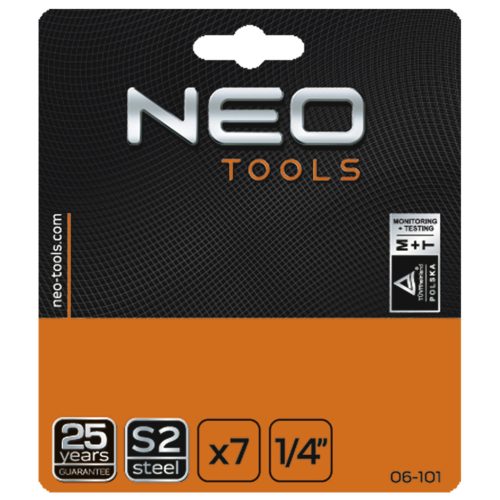 Neo Tools Csavarhúzó bitkészlet 7db