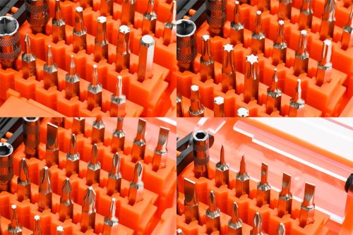 Neo Tools Műszerész, precíziós csavarhúzókészlet, bitekkel, nyéllel és hosszabbító szárakkal, 45db-os