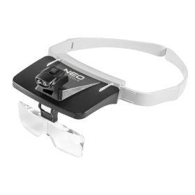   Neo Tools Fejpántos nagyító, 5 lencsével, LED-es világítással