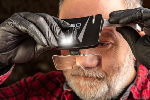 Neo Tools Fejpántos nagyító, 5 lencsével, LED-es világítással