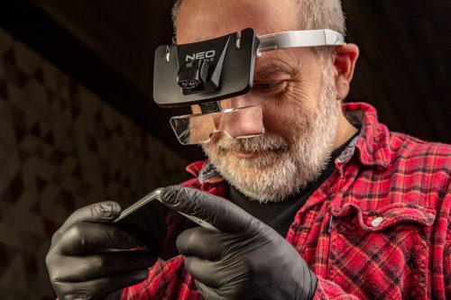 Neo Tools Fejpántos nagyító, 5 lencsével, LED-es világítással