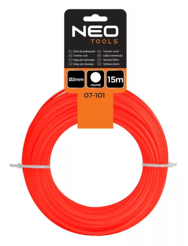 Neo Tools Damil, szegélynyírókhoz/kaszákhoz, 2mm/15m, kerek profil