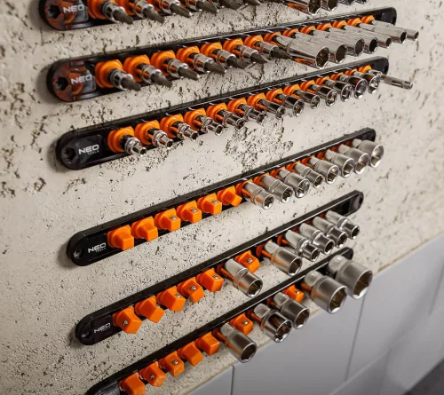 Neo Tools Dugókulcs tartósín készlet, 1/4", 3/8", 1/2", 6db-os