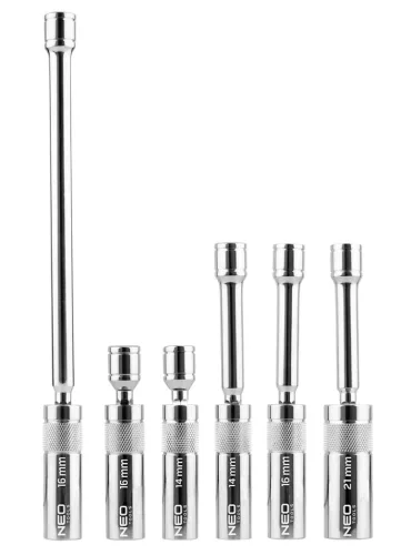 Neo Tools Toldószáras gyertyakulcs készlet, 6 db-os