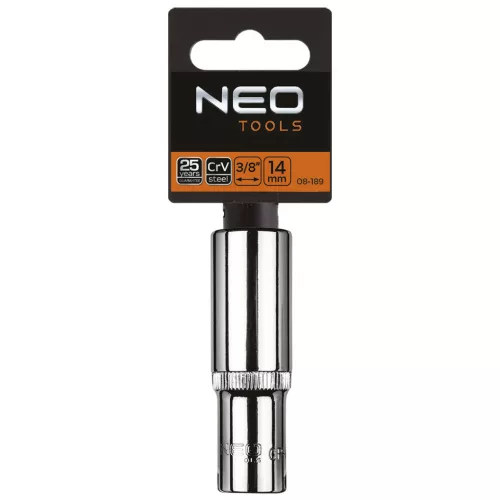 Neo Tools Dugókulcs 14mm, 3/8", hosszú hatlapú