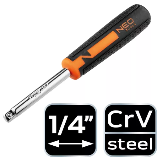 Neo Tools Befogószár 1/4"-os bitekhez, 4szög