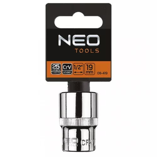 Neo Tools Dugókulcs 19mm, 1/2", hatlapú