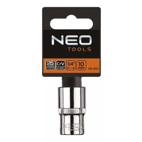 Neo Tools Dugókulcs 10mm, 1/4", hatlapú