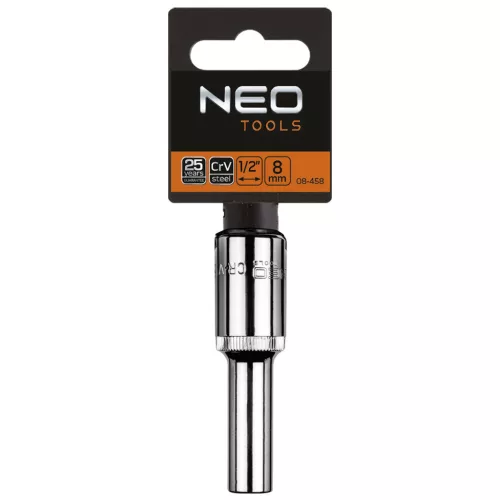 Neo Tools Dugókulcs 8mm, 1/2", hosszú hatlapú